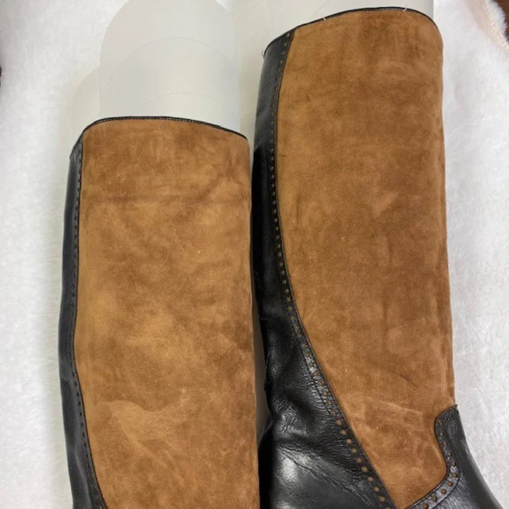 Lord & Taylor Leather and‎ Suede Tall Boots - Made In Italy - size 6